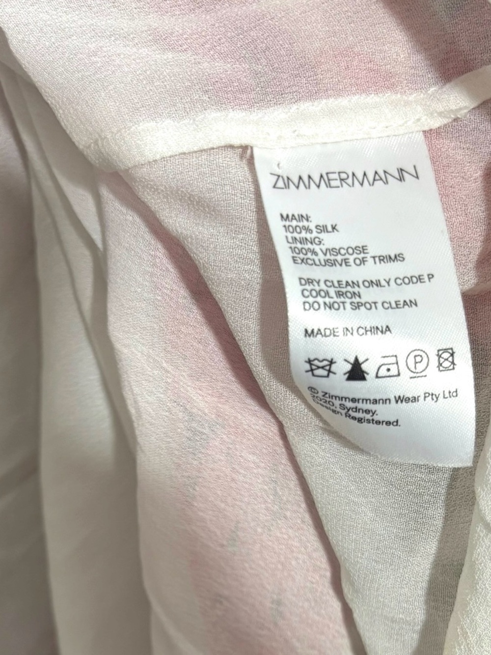 Zimmermann Poppy Frill Edge Midi Dress Crimson Floral Quiet Luxury Designer S - Picture 4 of 12